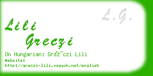 lili greczi business card